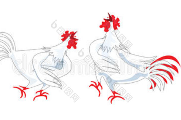 小鸡或母鸡唱歌卡通图案设计