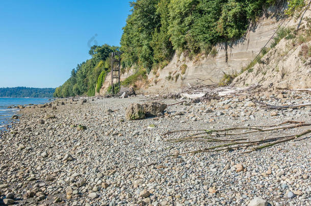 海岸小山自然西北海洋