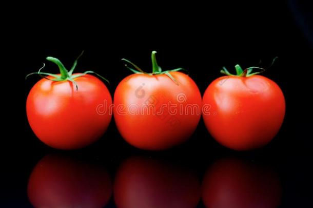 黑底西红柿