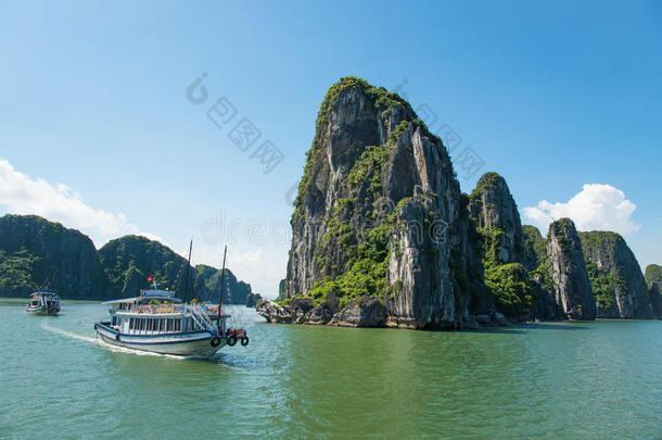 美丽的旅游<strong>景观</strong>在哈龙湾<strong>越南景观</strong>海洋