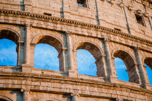 罗马，意大利，竞技场或竞技场背景蓝天