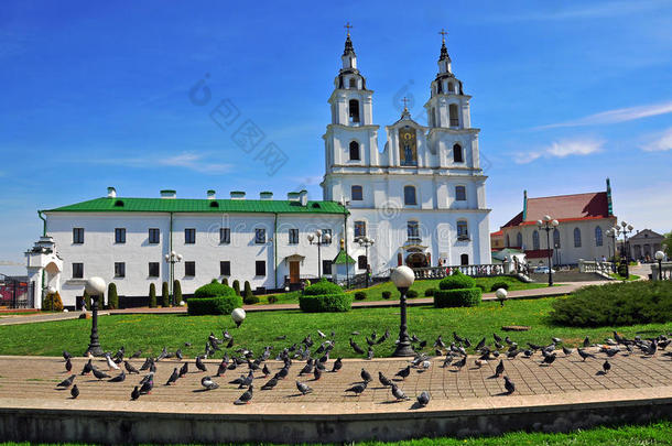 建筑学白俄罗斯大教堂中心教堂