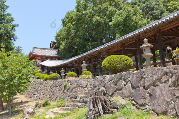 日本冈山基比突神社覆盖走廊