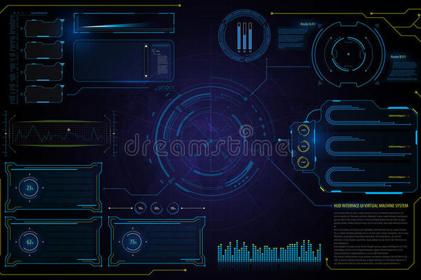抽象HUD接口UI技术虚拟机运行模板背景