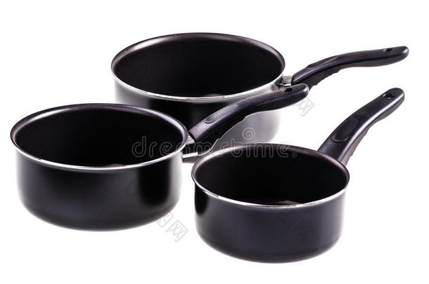 黑色砂锅菜清洁的涂层的炊具