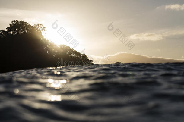 海滩海岸海岸线黄昏海洋