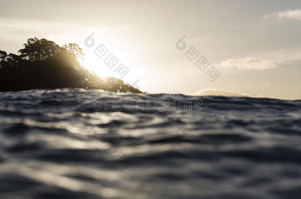 海滩海岸海岸线黄昏海洋