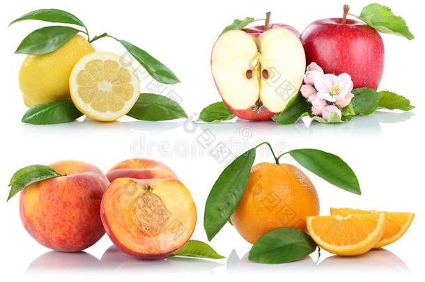 水果，苹果，橘子，桃子，橘子收集分离