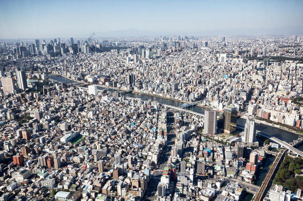 鸟瞰东京城市景观日本