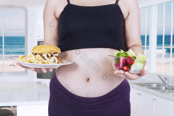 孕期快餐和健康食品