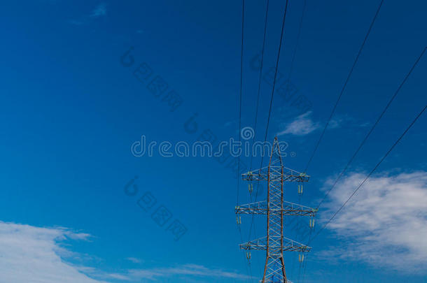 输电线路和电线的电塔部分