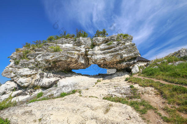 背景钙质的高地小山陪审团