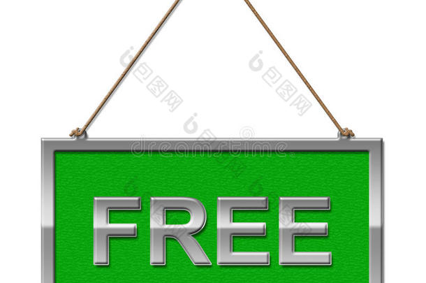 免费标志显示免费和免费
