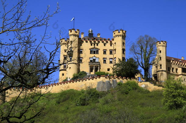 巴伐利亚阿尔卑斯山的霍<strong>恩施</strong>旺古城堡