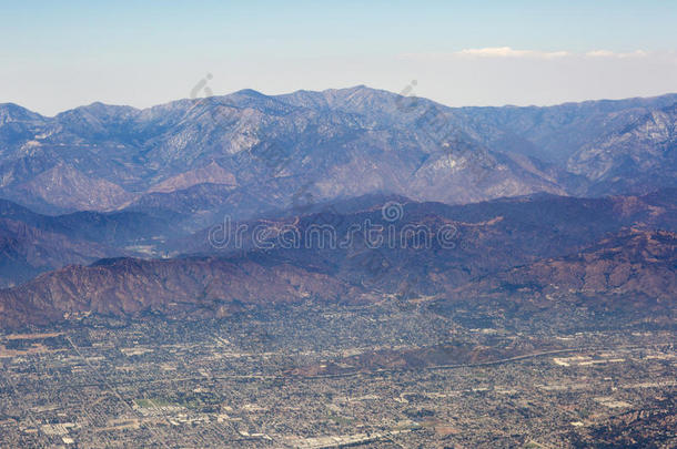 美国洛杉矶的鸟瞰。