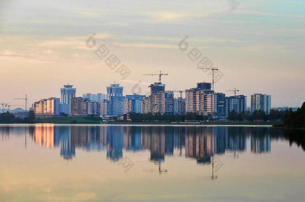 公寓建筑学地区白俄罗斯蓝色