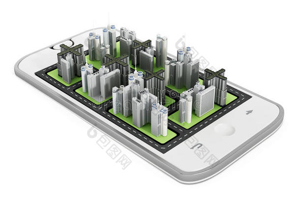 建筑商业城市方向全球定位系统