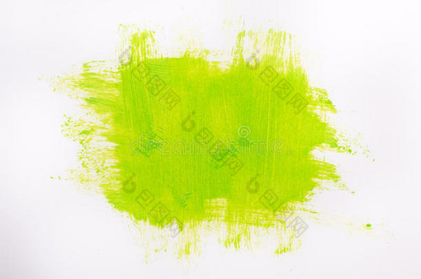 绿色油漆笔触