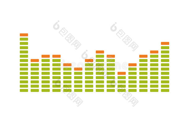 均衡器音乐声音工作室波图标。 矢量图形
