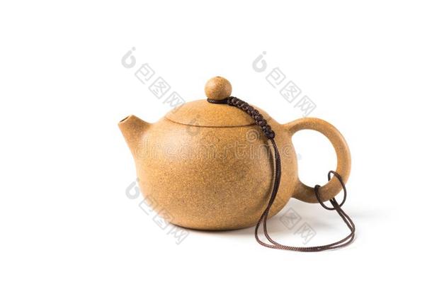 陶器中国<strong>茶壶</strong>隔离在白色背景