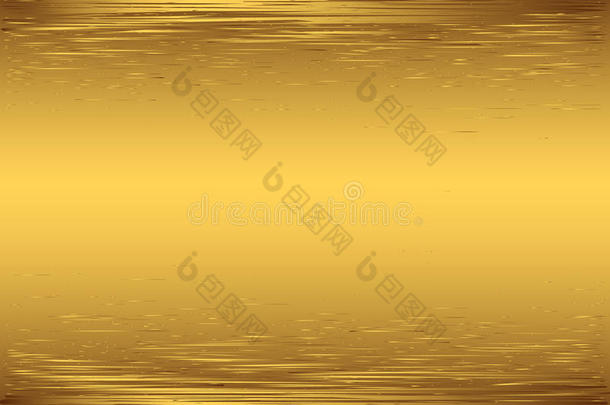 金色金属纹理背景。 矢量插图。