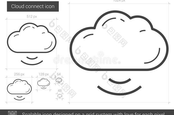 云连接线图标。