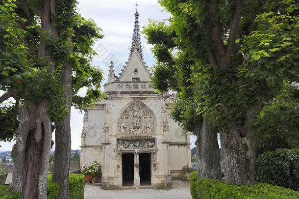 安博伊斯，圣休伯特哥特式教堂，莱昂纳多达芬奇墓在卢瓦尔山谷
