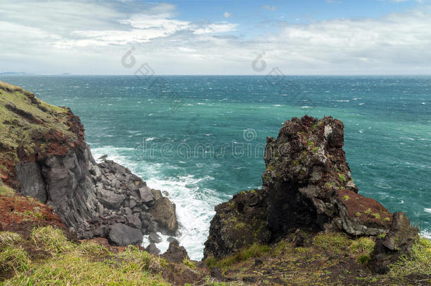 亚洲悬崖海岸沿海海岸线