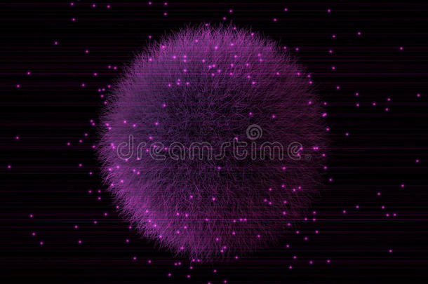 紫色的毛茸茸的球体