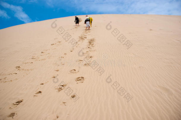 沙漠沙丘脚步声小山巨大的