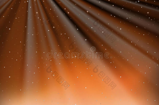 橙色天空星星背景设计