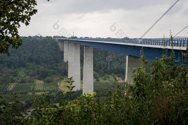 从葡萄园葡萄酒区域Winnen的桥景