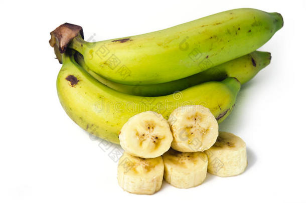 香蕉水果用叶子切片