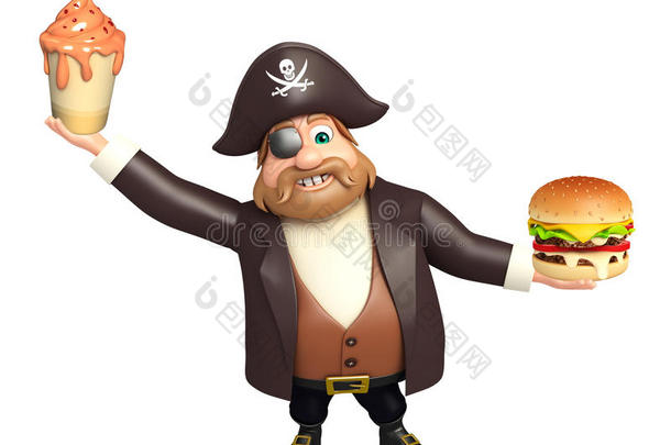 海滩骨头海盗汉堡船长
