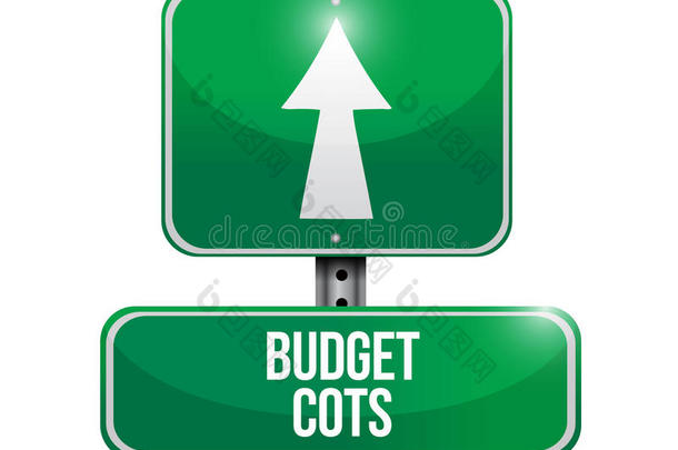 预算成本路标插图设计