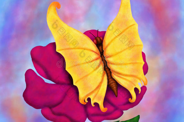 <strong>又是</strong>一朵花和一只蝴蝶2016