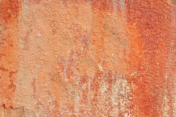 抽象的旧兵马俑灰泥红墙纹理背景