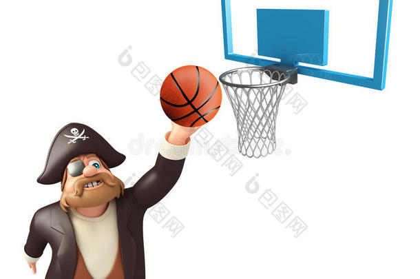 篮子篮球海滩骨头海盗