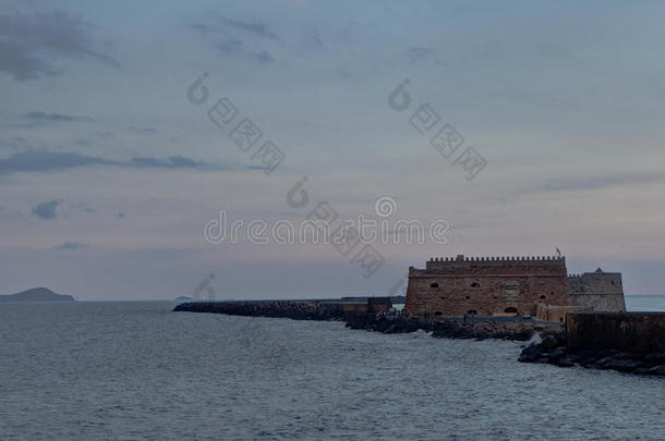 古代的堡垒蓝色城堡海岸