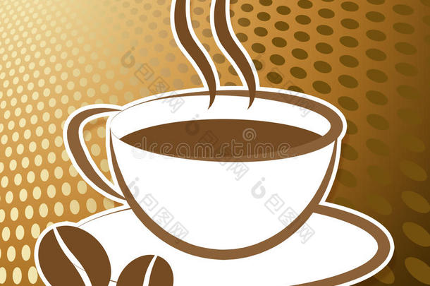 咖啡杯图标表示饮料杯和咖啡馆