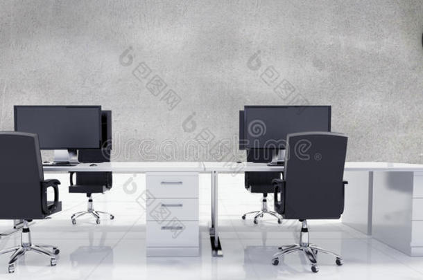 办公家具的复合图像
