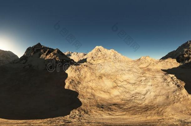 360度阿尔卑斯山背景美丽的光亮
