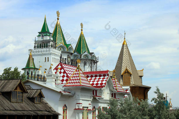 在伊兹马伊洛夫斯基克里姆林宫，古俄罗斯风格的建筑