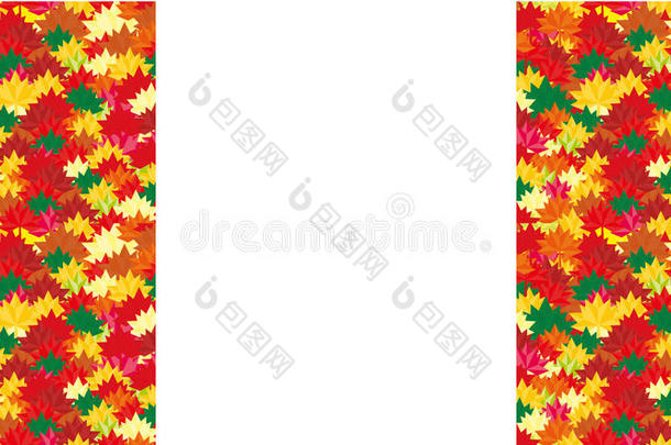 秋季图案为您的横幅，壁纸，邮寄，设计，销售，卡片秋季背景矩形方向与一个地方