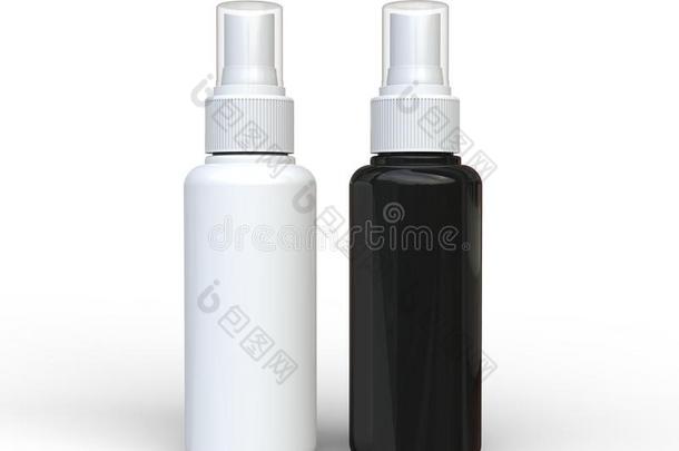 黑色和白色的喷雾瓶
