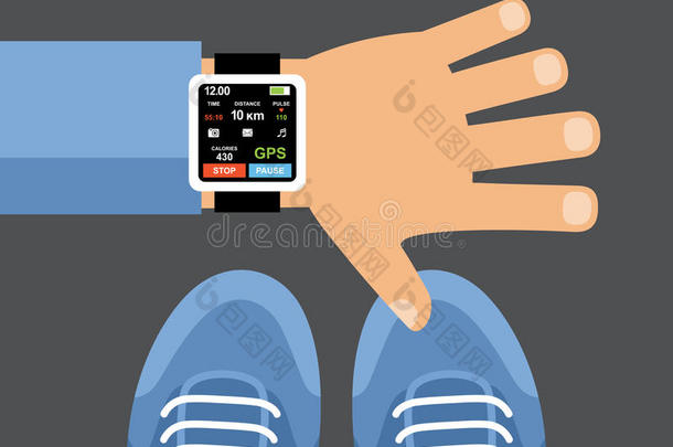 智能手表和智能手机的健身跟踪应用程序
