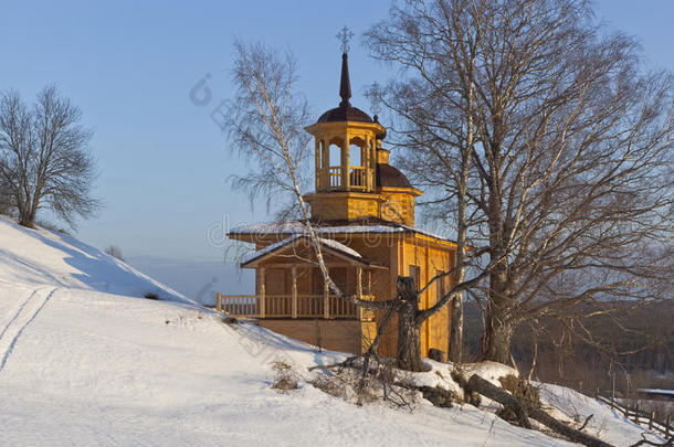 在马尔可夫斯卡亚Verkhovazhsky区沃洛格达地区的一个村庄里，上帝之母的<strong>礼拜堂</strong>