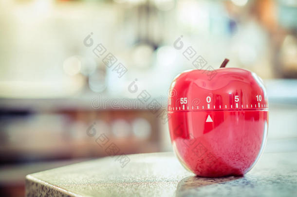 0分钟/1小时-<strong>苹果</strong>形状的红色厨房鸡蛋计时器