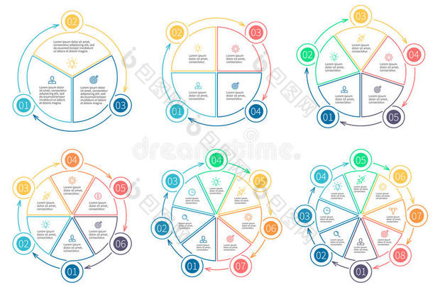 商业图表圆形的周期设计