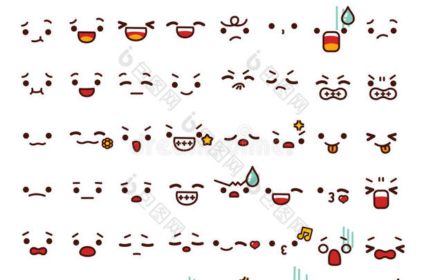 复古卡通惊悚表情脸图片-包图网企业站
